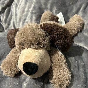 Warmies,Plush Dog Toy in Brown and Black